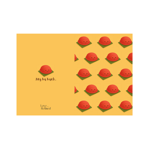 Ang Ku Kueh Greeting Card