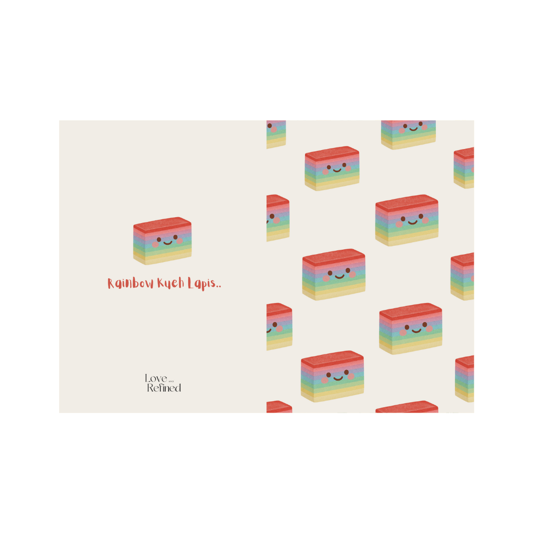 Rainbow Kueh Lapis - 九层糕  Greeting Card