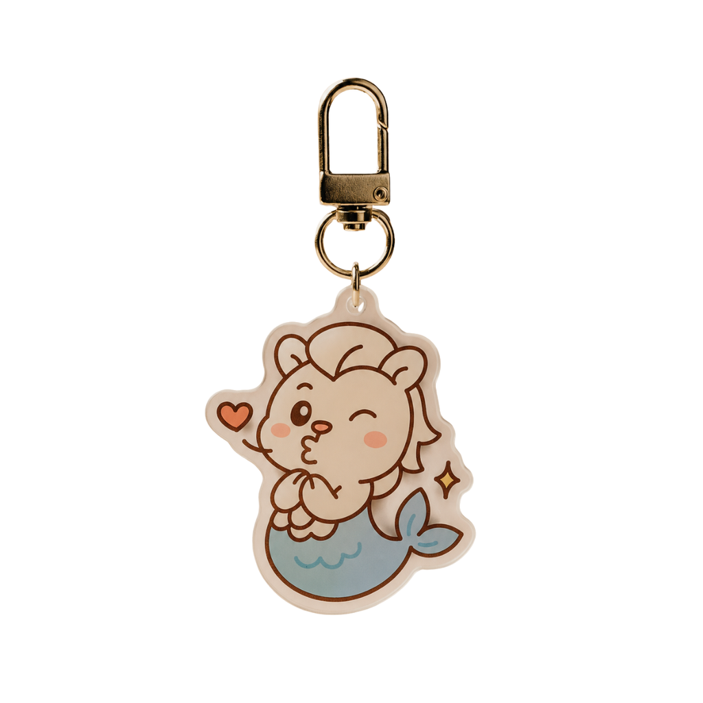 Blowing a Kiss Merlion Keychain