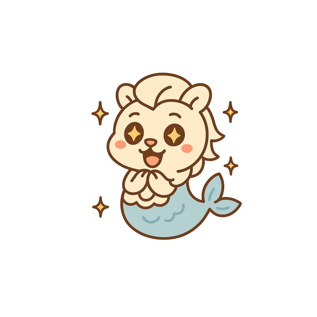 Excited Merlion Keychain