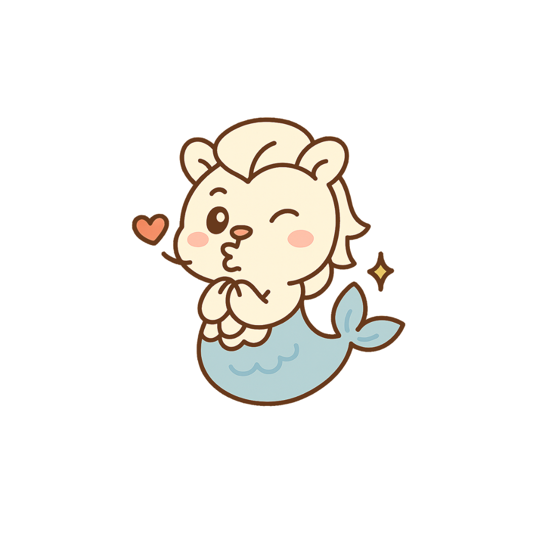 Blowing a Kiss Merlion Keychain