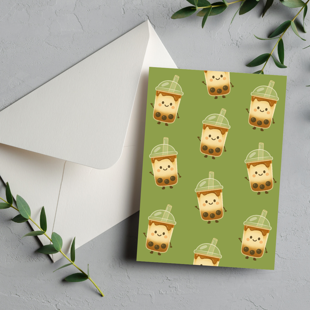 Bubble Tea Greeting Card