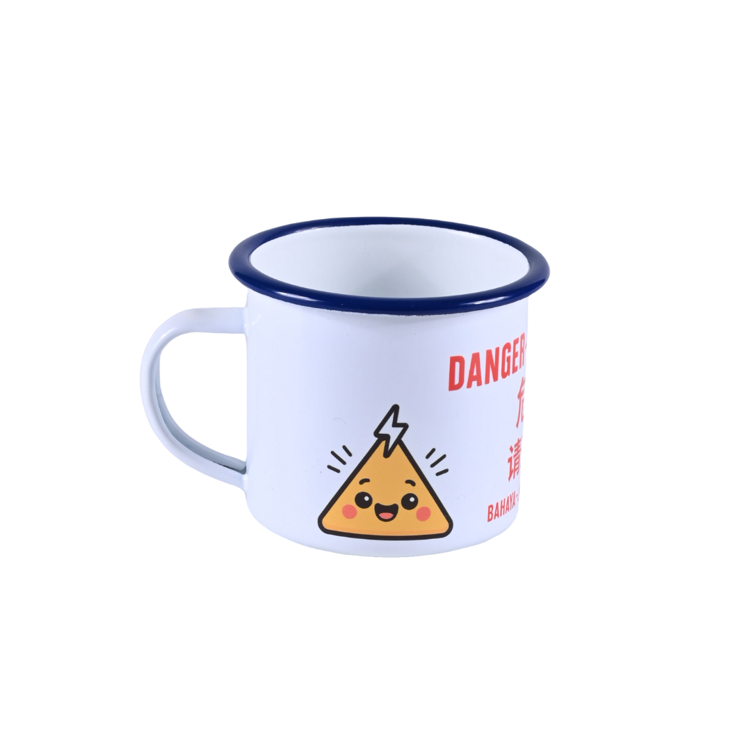 Danger Sign Enamel Mug