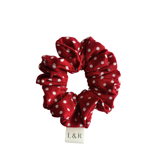 XS Polka Dotty Retro Red Scrunchies