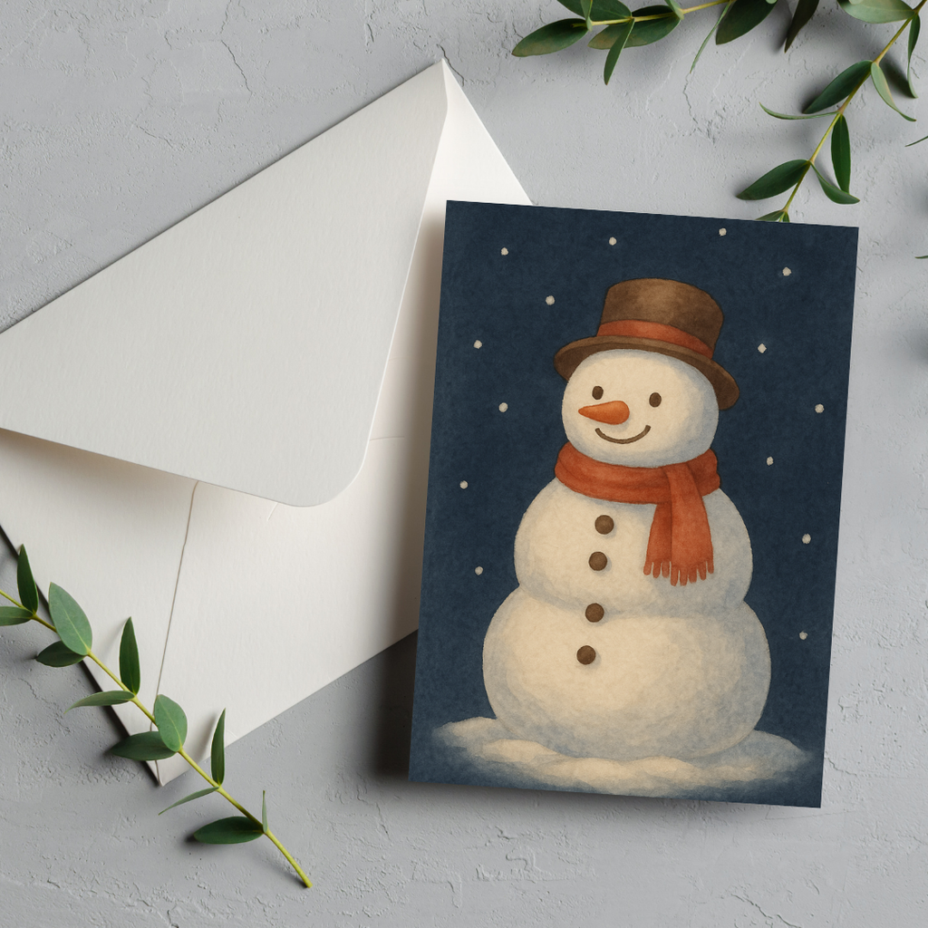 Snowman Christmas Greeting Card