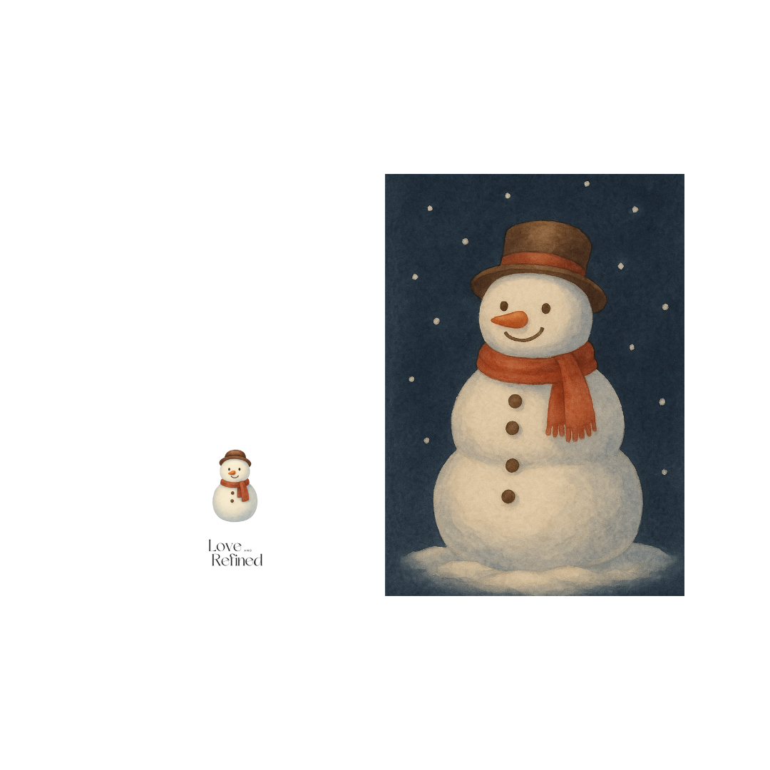Snowman Christmas Greeting Card