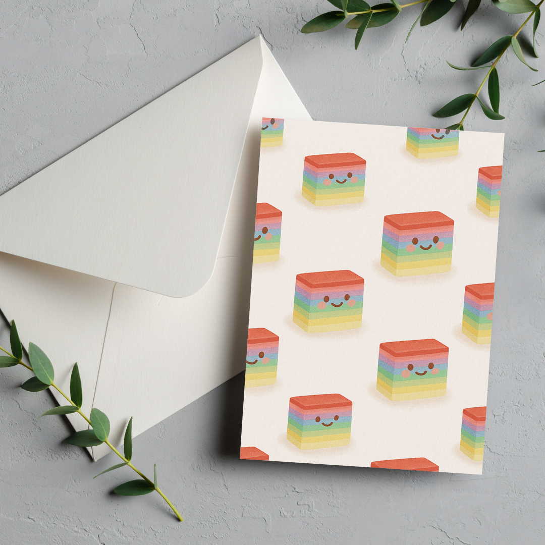 Rainbow Kueh Lapis - 九层糕  Greeting Card